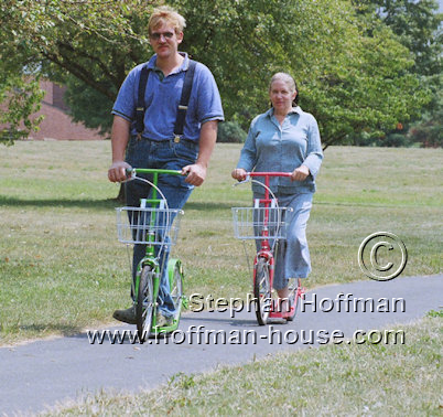 Amy ansd Karl on Amish Scooters